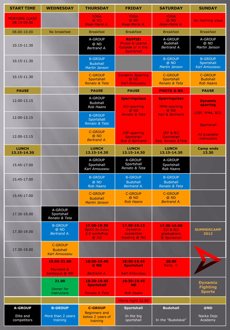 Schedule 2012